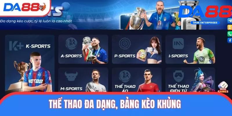 Trang Chủ 5 Sảnh thể thao DA88